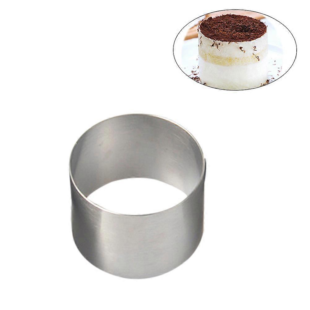2 Inch Cake Mold Stainless Steel Round Ring for Baking 2Pcs Set