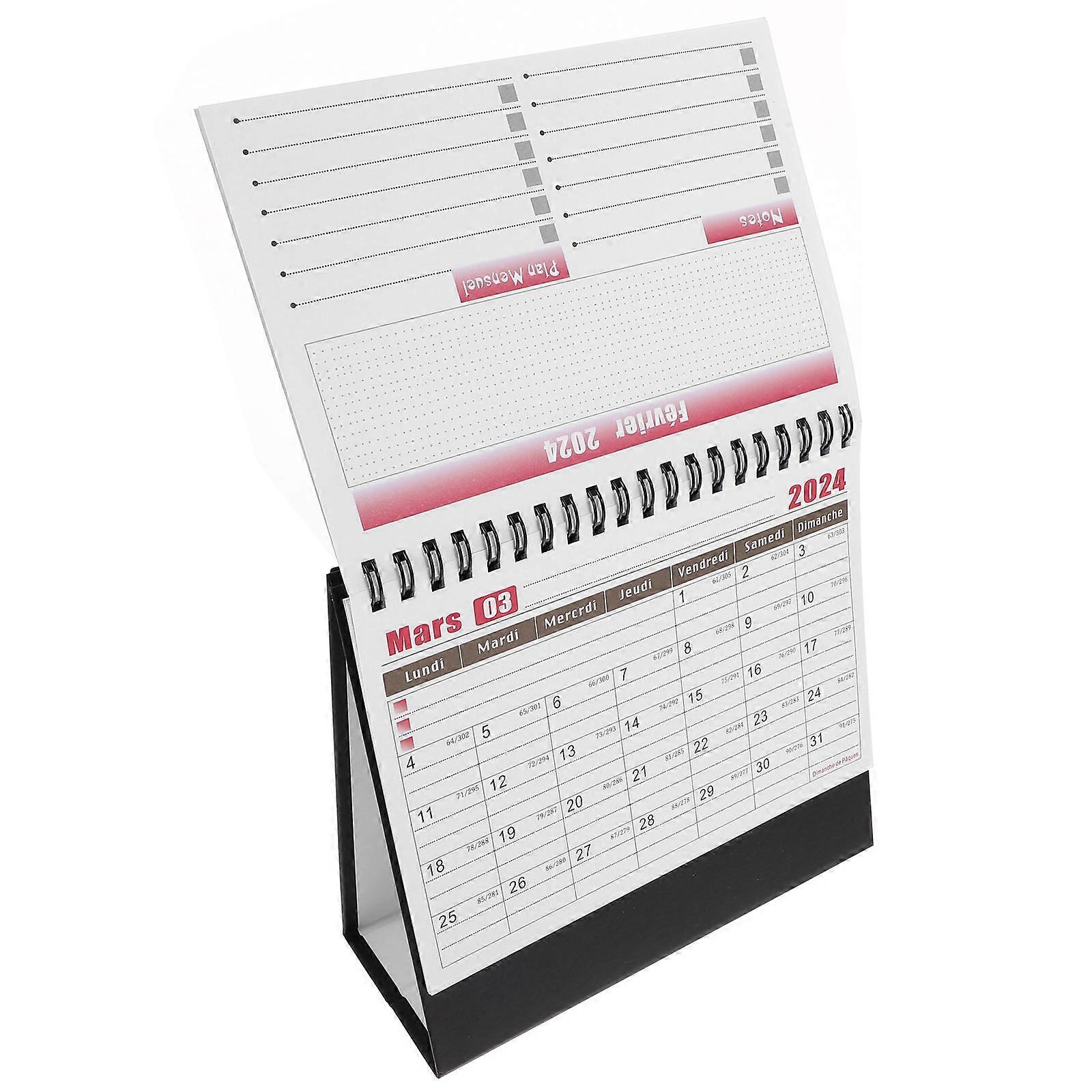 Desktop Calendar Household Monthly Calendar for Daily Use 3Pcs Set