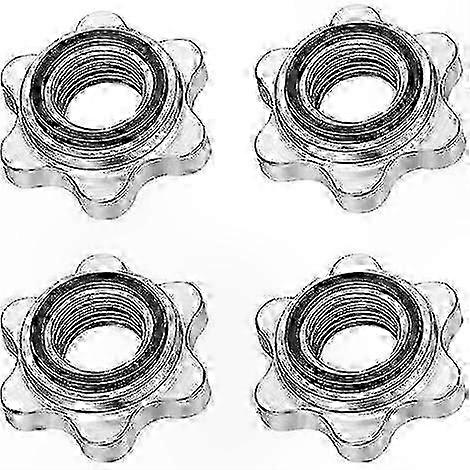 Set of 4 Dumbbell Spinlock Collars, Non-Slip 25mm Standard Screw Caps for Dumbbell and Barbell Bars