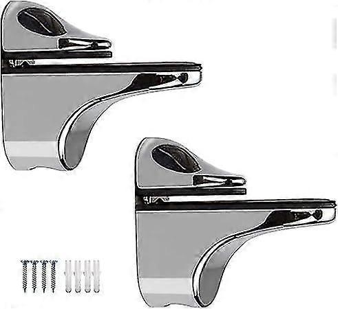 2 Pack Adjustable Glass Shelf Brackets, Thickness 5-22mm