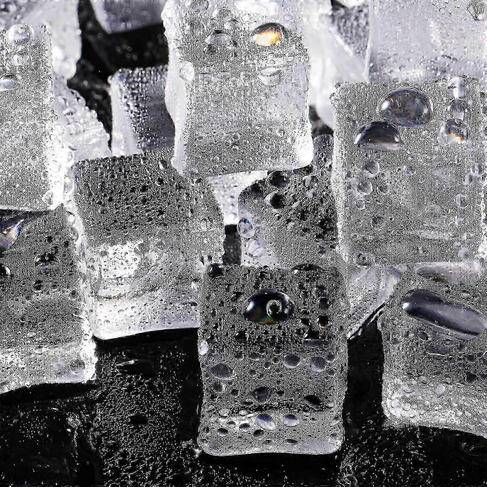 Clear Fake Ice Cubes - 100 Piece Square Acrylic Gems for Wedding Display Vase and Ice Rocks Display