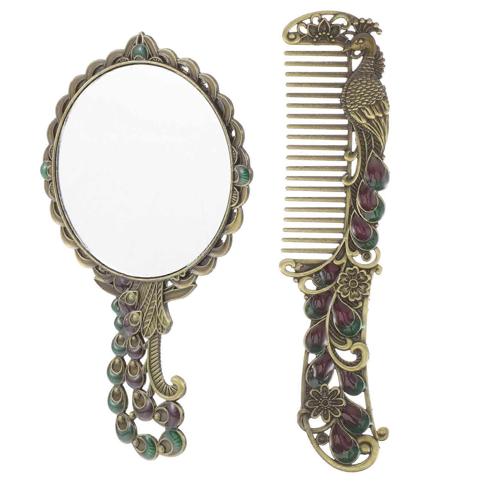 Portable Compact Handheld Mirror Small Size For Female Home Use Multi 1Set