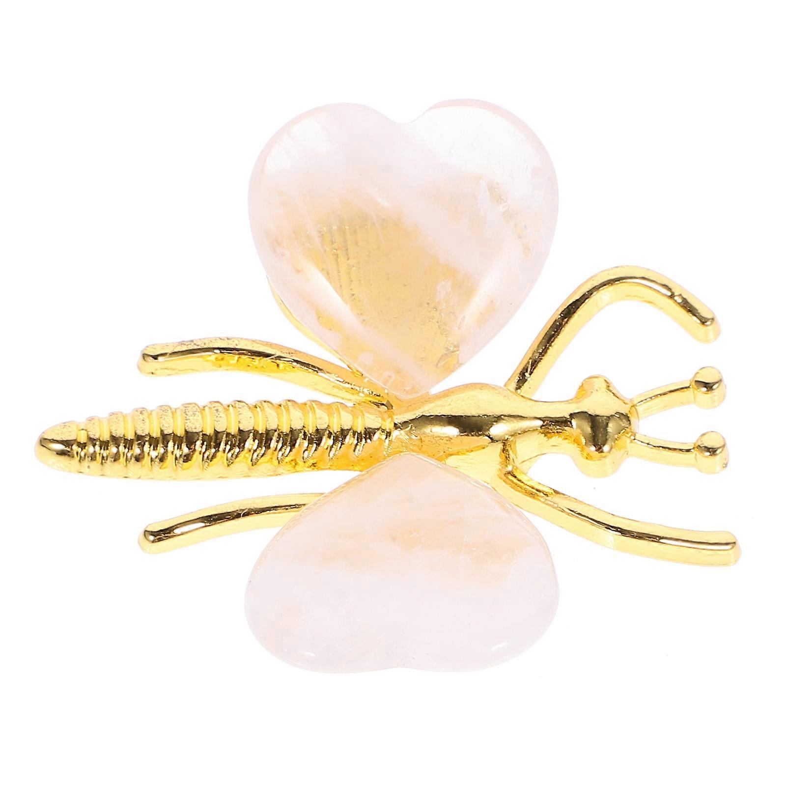 Crystal Butterfly Desktop Decor for Indoor Decoration 2Pcs Set