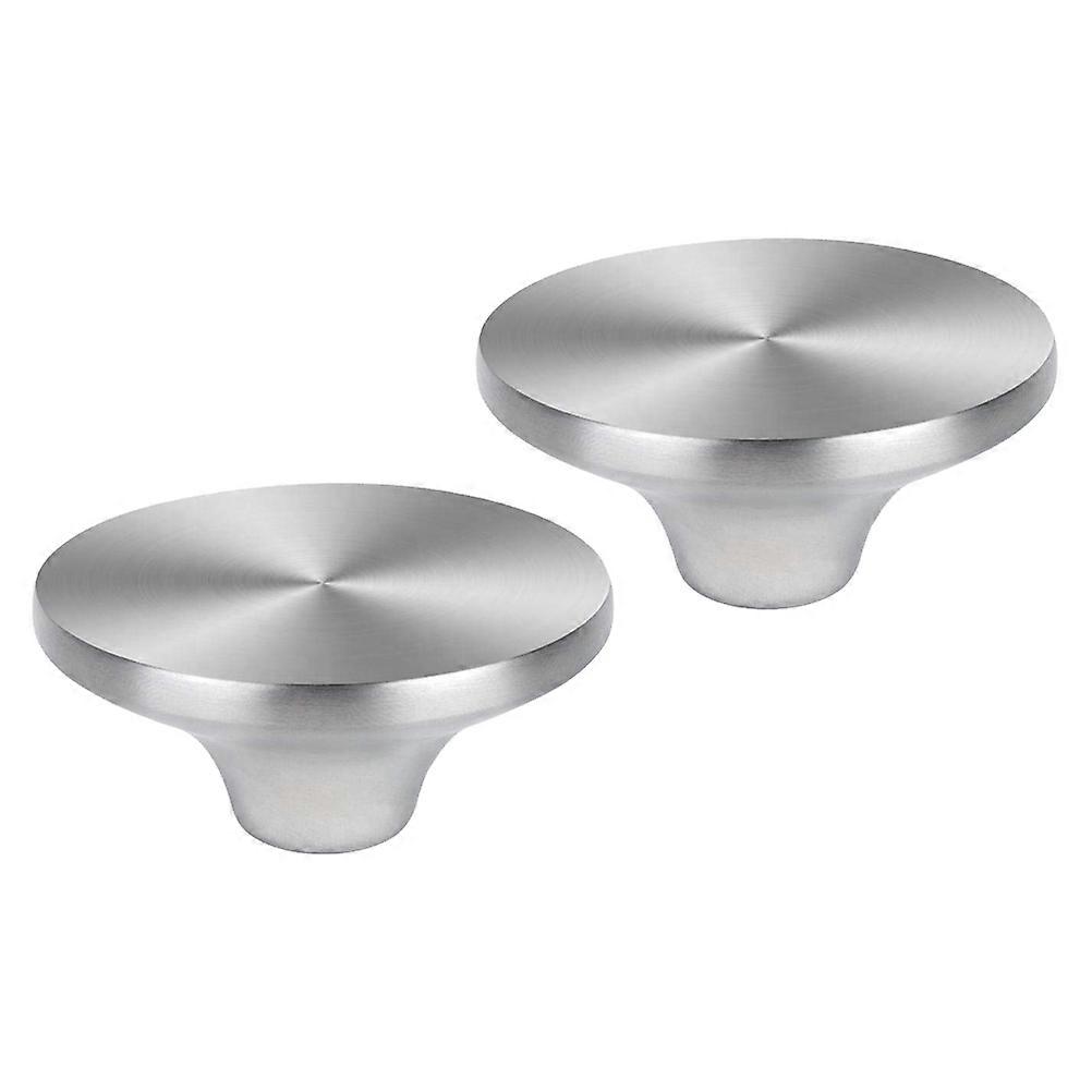 Anti-Scalding Replacement Knobs for Pot Lid Handles Easy to Install and Remove Silver 5.2X5.2X2.4CM 2Pcs