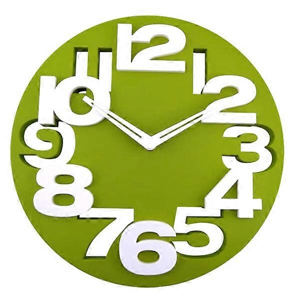 3D Big Digit Modern Wall Clock Round Design for Kitchen Decor