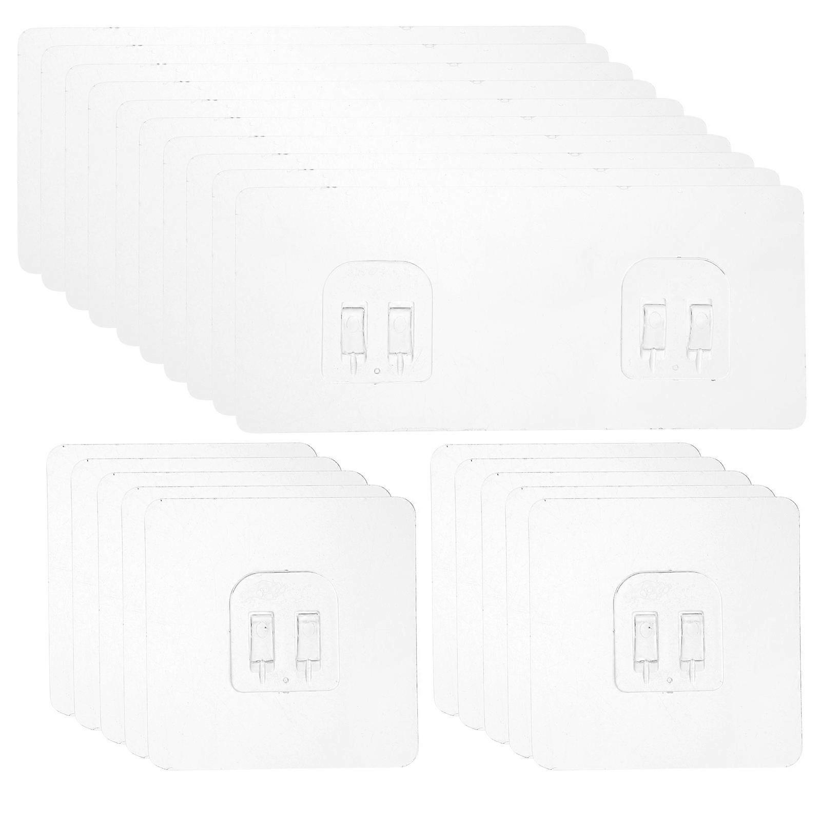 Transparent Shower Shelf Adhesive Hooks for Wall 100Pcs