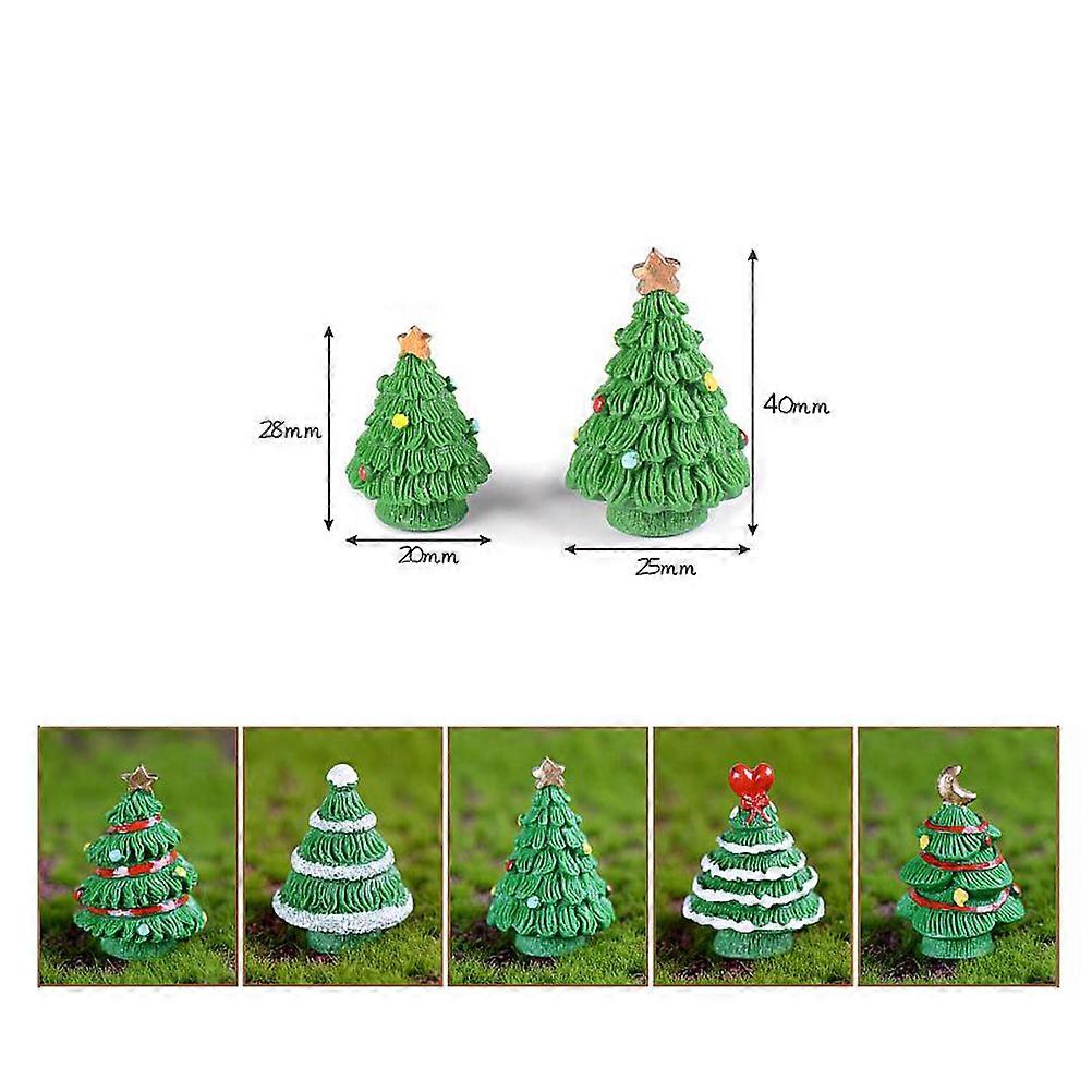 Craft Christmas Tree Resin Decoration for Desktop Use 32Pcs Kit