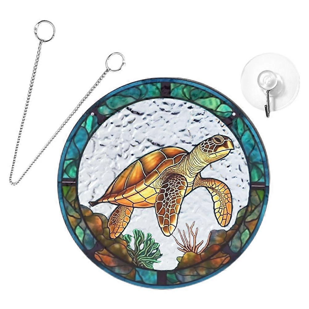 Decorative Acrylic Turtle Pendant for Hanging Ornament 4Sets Stained