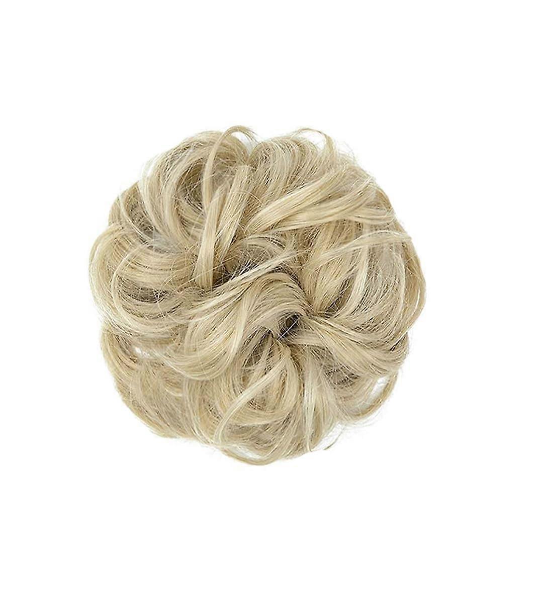 Bun Hair Pieces Synthetic 10 Inch Wavy Curly Chignon Ponytail Messy Bun Women's Wig One Size FQC16M613