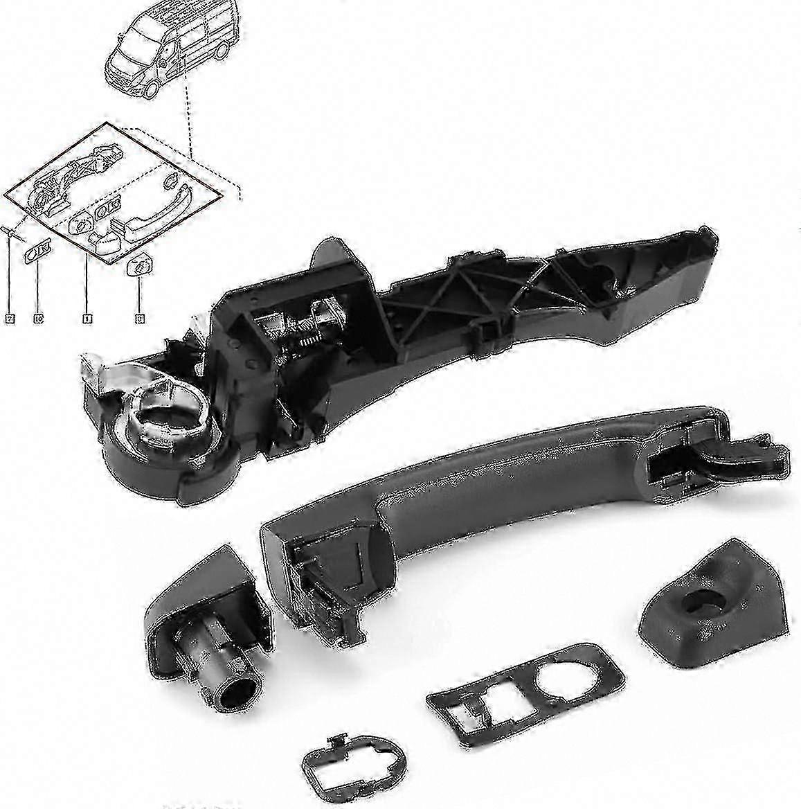 Renault Master MK3 Left Side Exterior Sliding Door Handle with Holder