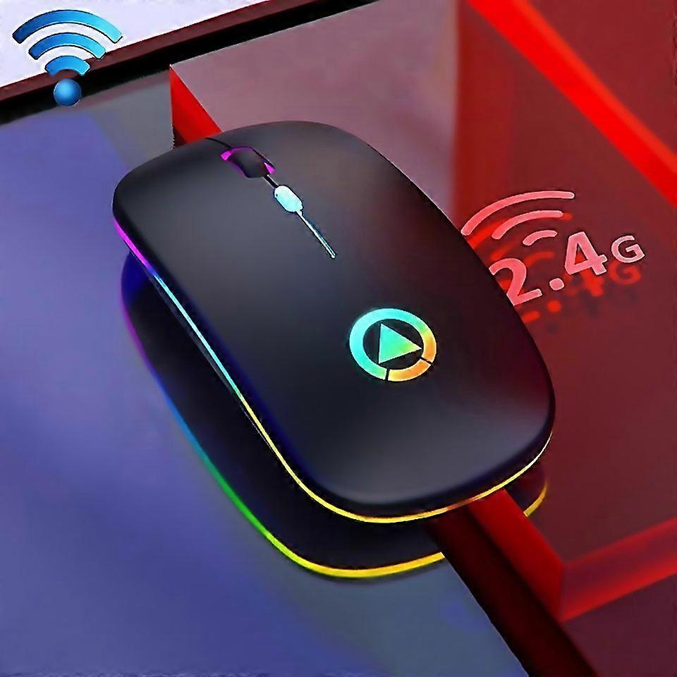 For Yindiao A2 Bt30 Bt50 24ghz 1600dpi 3modes Adjustable Rgb Light Wireless Silent Bluetooth Mouse