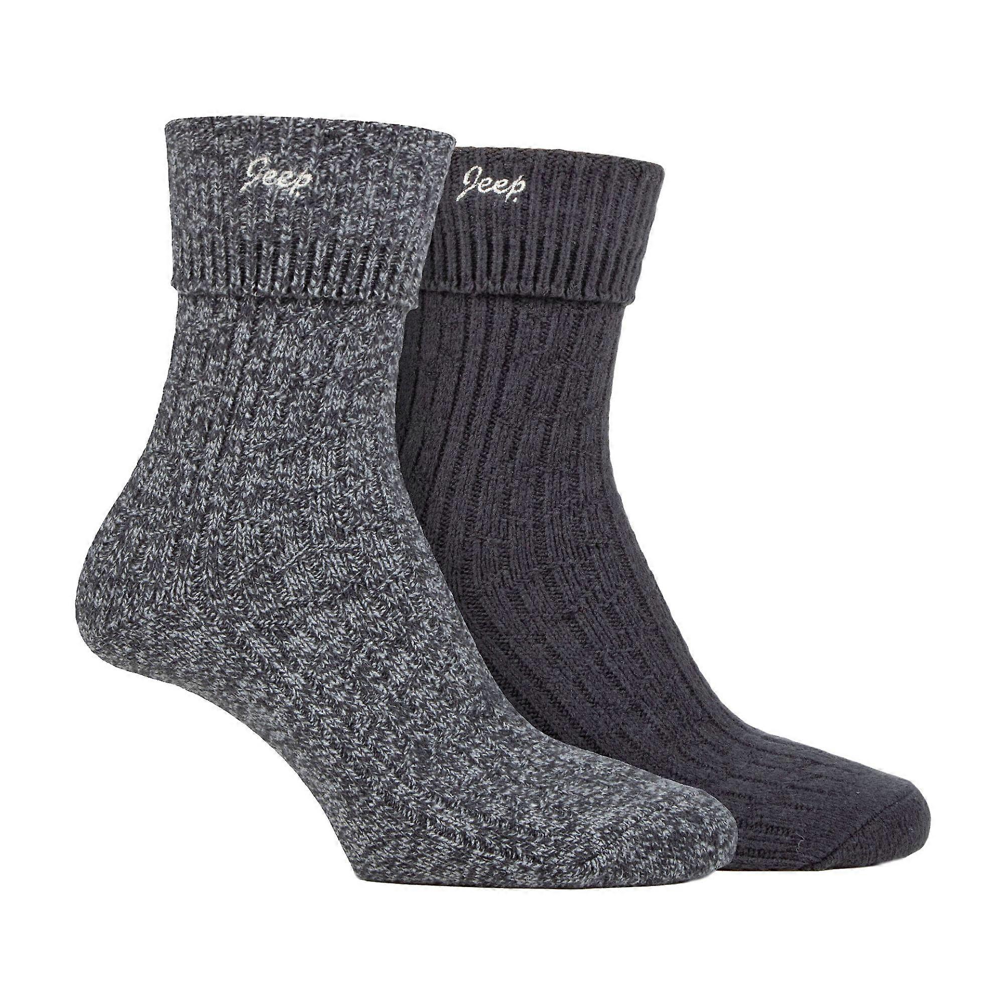 Jeep - 2 Pack Ladies Super Soft Boot Socks