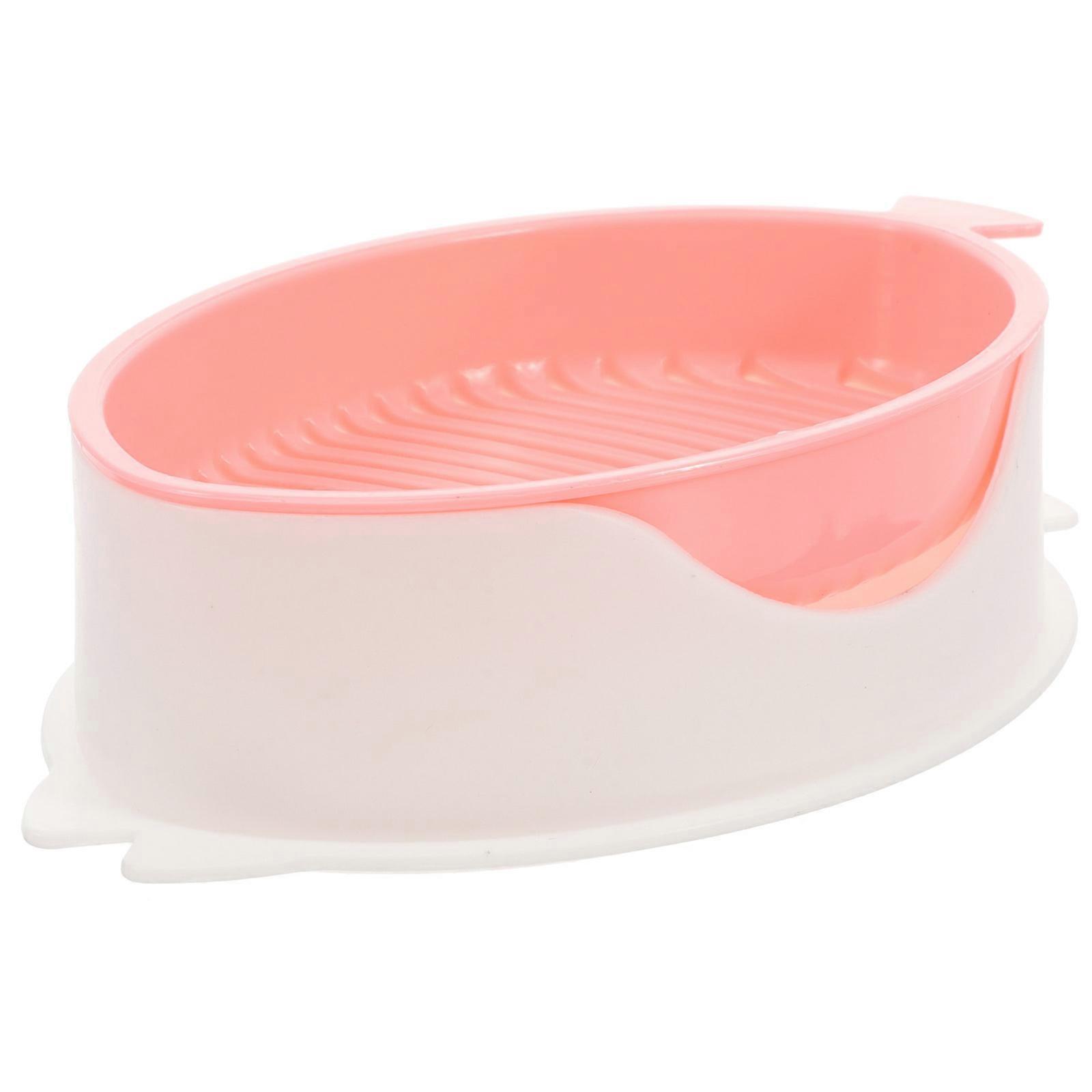 Convenient Cat Grass Planter for Hydroponic Use 2Pcs Pink Plastic Case