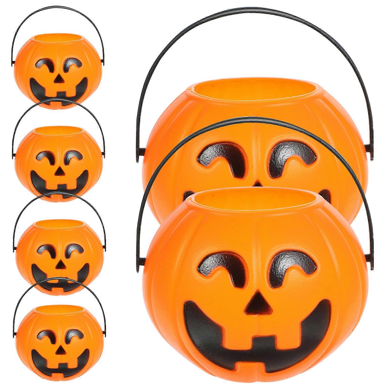Orange Pumpkin Bucket for Party Candy Storage 18Pcs Collection