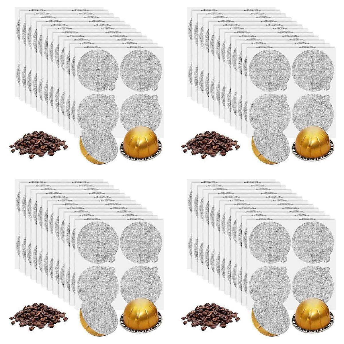 Aluminum Foils Lids Seals - Reuse Capsules Coffee Pods 480Pcs, for Vertuoline Vertuo Reuse Coffee Po