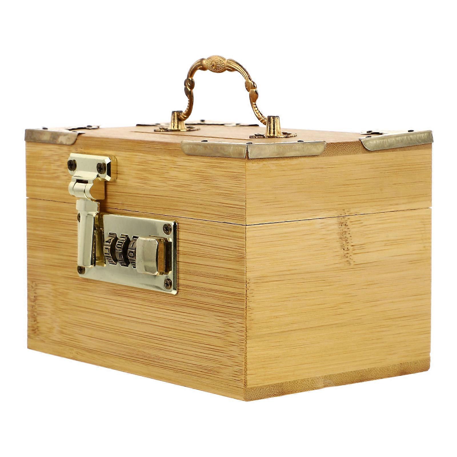 Retro Style Storage Box with Password Lock for Secure Storage 1Pcs