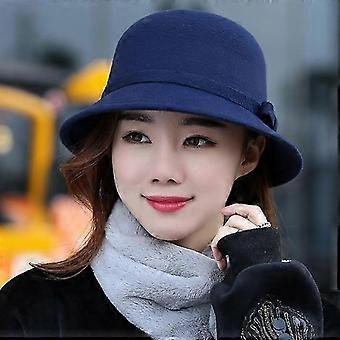 Women's French New Autumn and Winter Jazz Woolen Hats Women's Fashion Retro Face Small Felt Hats 25-26
