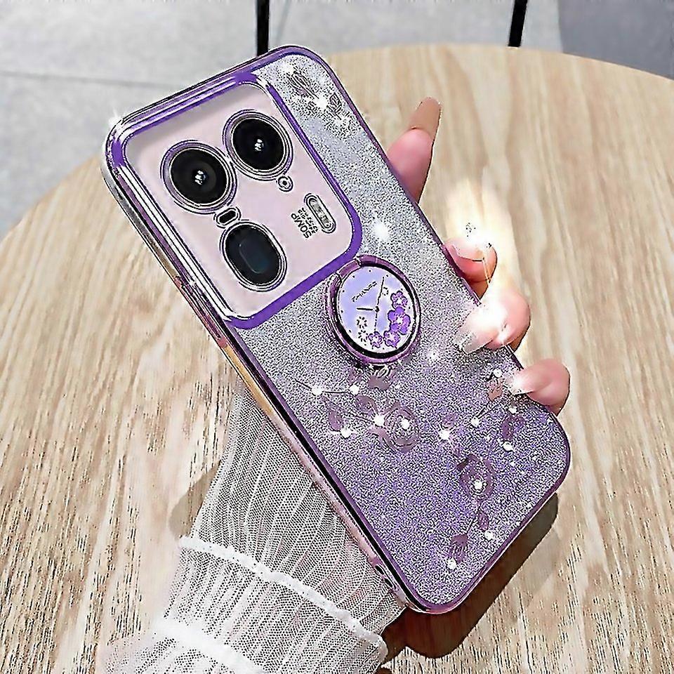 For Gradient Glitter Immortal Flower Ring Allinclusive Phone Easy To Clean And Maintain