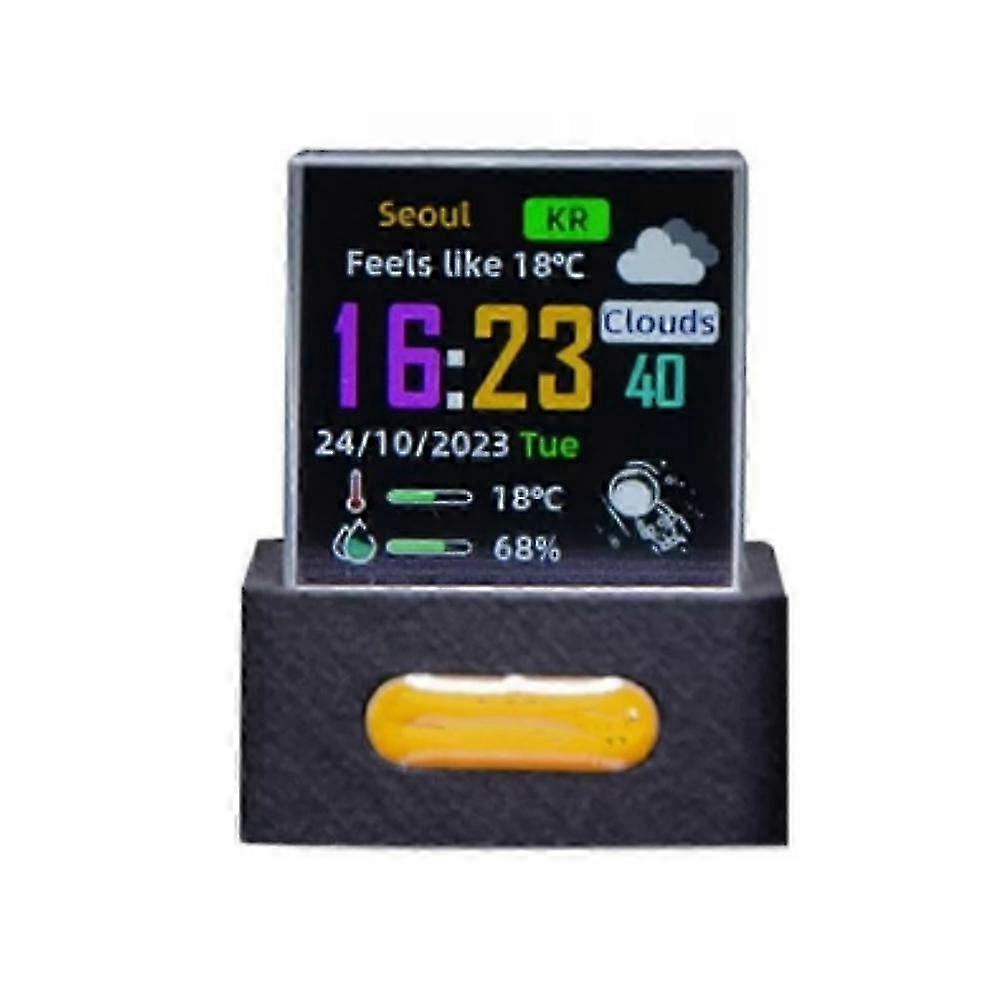 Geekmagic Hologram Cube Display, Mini 3D Crystal WiFi Clock Holographic Display 26s