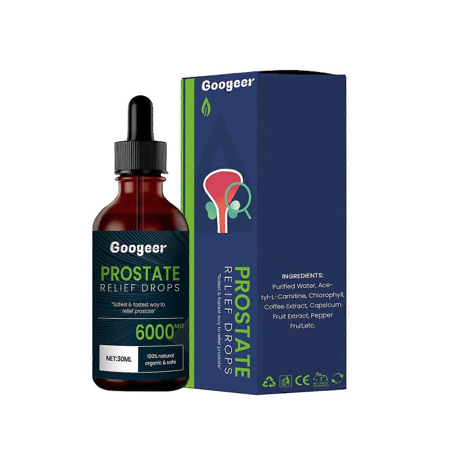 GOOGER Prostatavårdsdroppar för män 30 ml prostatabehandlingsdroppar för prostatahälsa