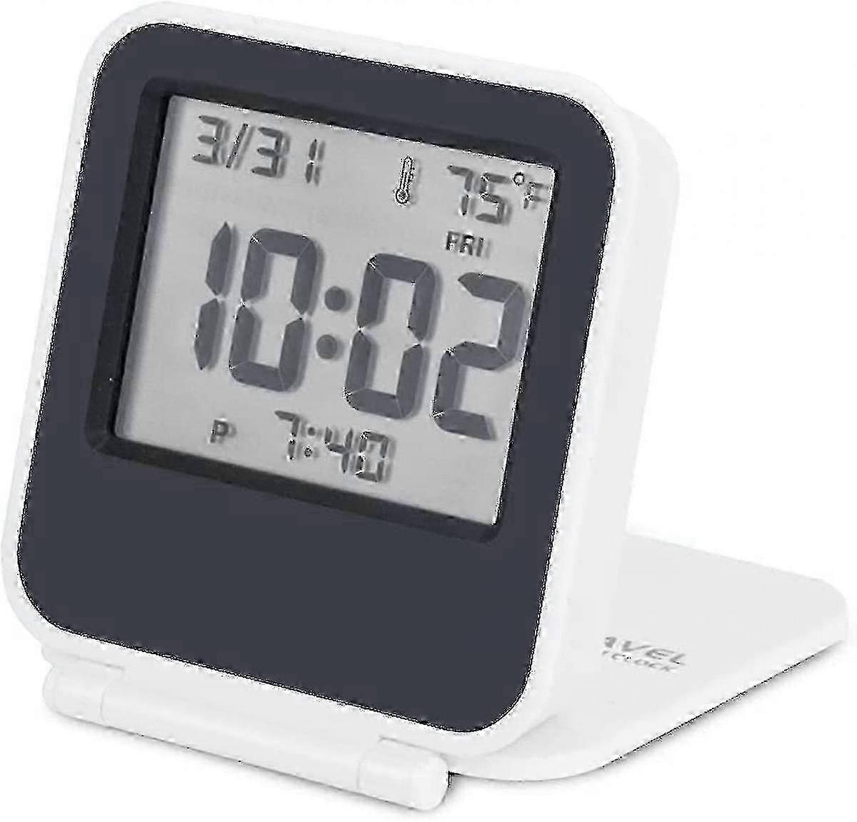 Digital Pocket Alarm Clock with Temperature and Calendar (White) T 25-26