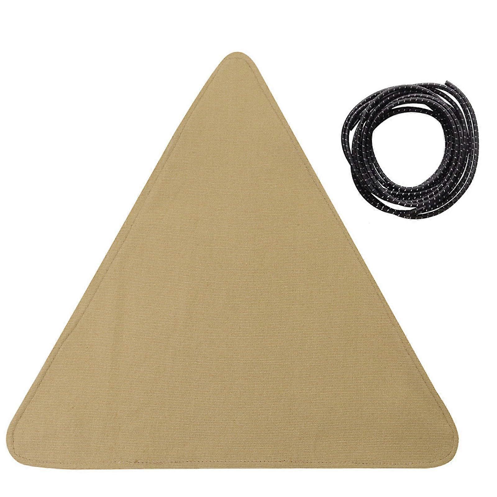 Folded Stool Canvas Camping Chair Waterproof Fabric Khaki Portable Foldable Outdoor Seating for Picnics and Gatherings