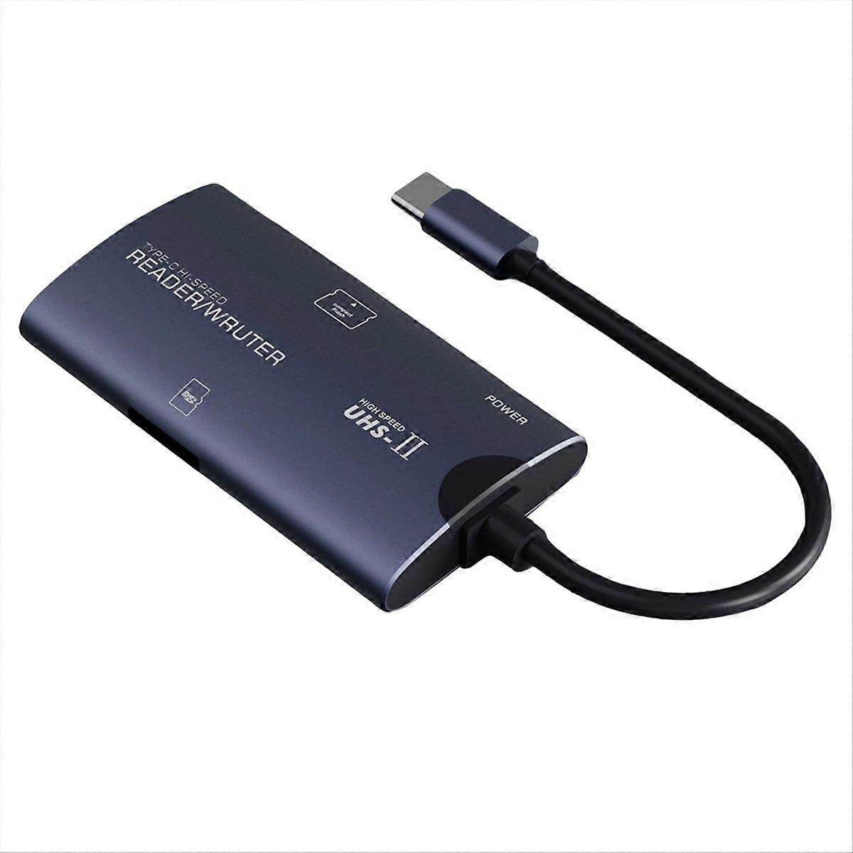 High-Speed Multi-Function CF Card Reader TF Aluminum Alloy Computer Mobile Phone Two-in-One Card Reader Type-C (TF+CF)