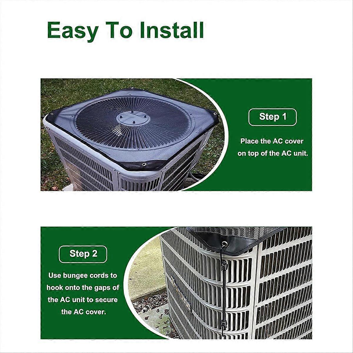 Universal AC Cover for Outside Unit, Mesh Air Conditioner Covers,A