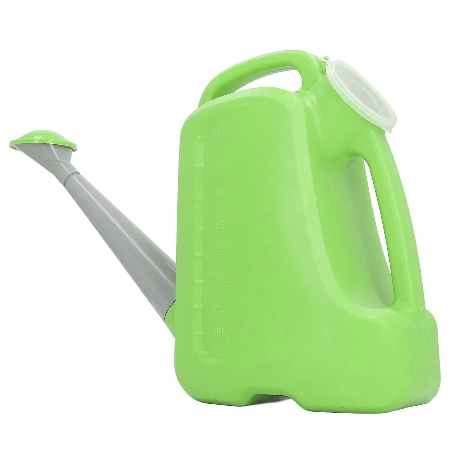 Garden Watering Pitcher Large Capacity PP Long Spout Flower Watering Can for Agriculture Farm 5L Green