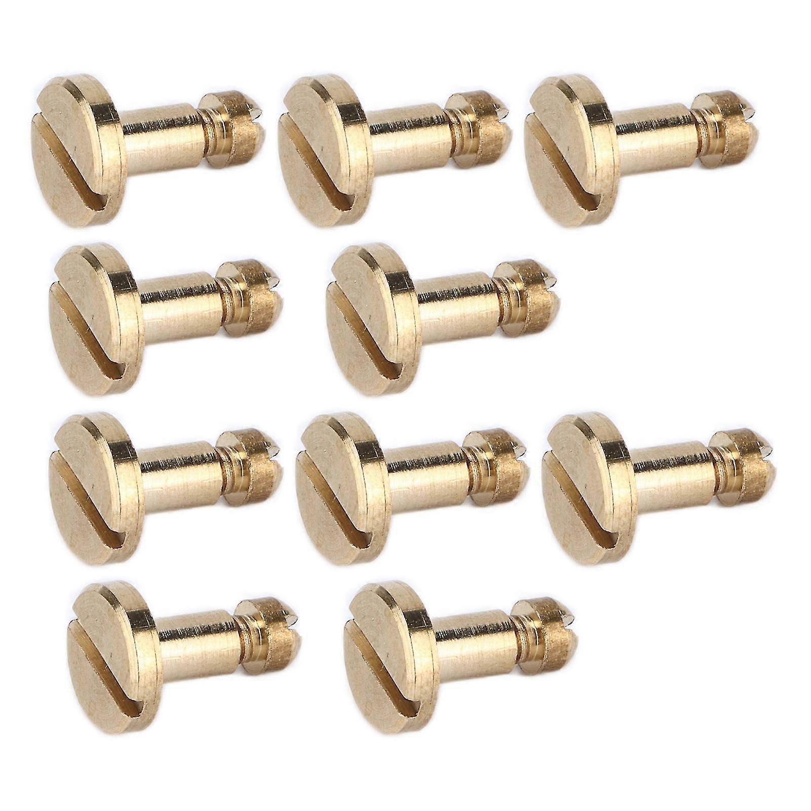 10 Sets Book Binding Screw Easily Binding Disassemble Sturdy DIY Ledger Rivets for Leather Crafts Ledger6.5x7mm