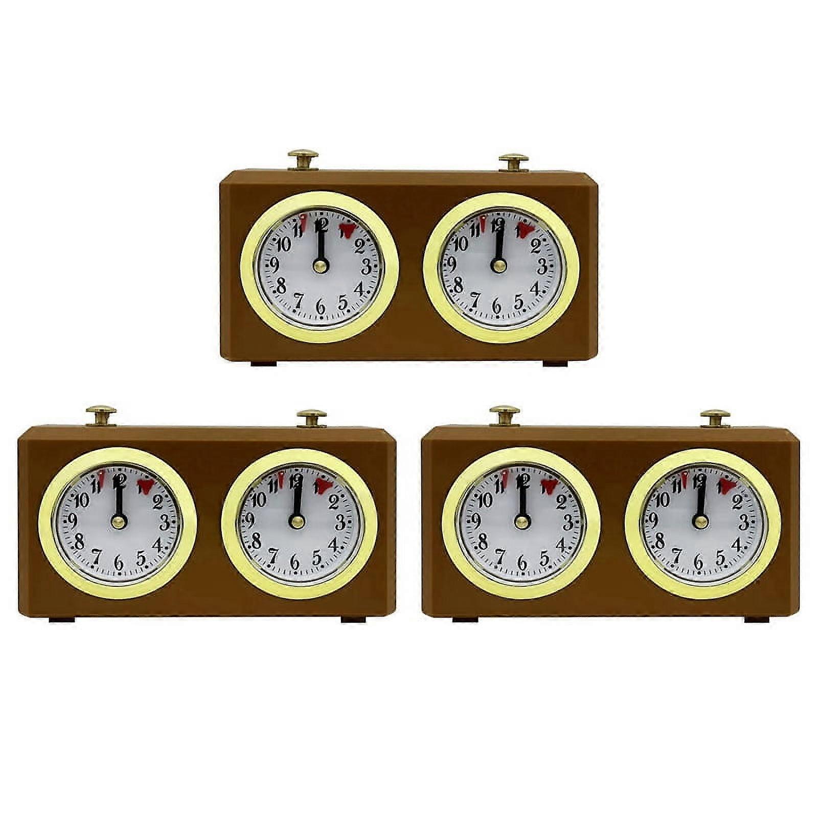 3X Mechanical Chess Clock Analog for Chess Game Clock Official Clocks No Battery Needed