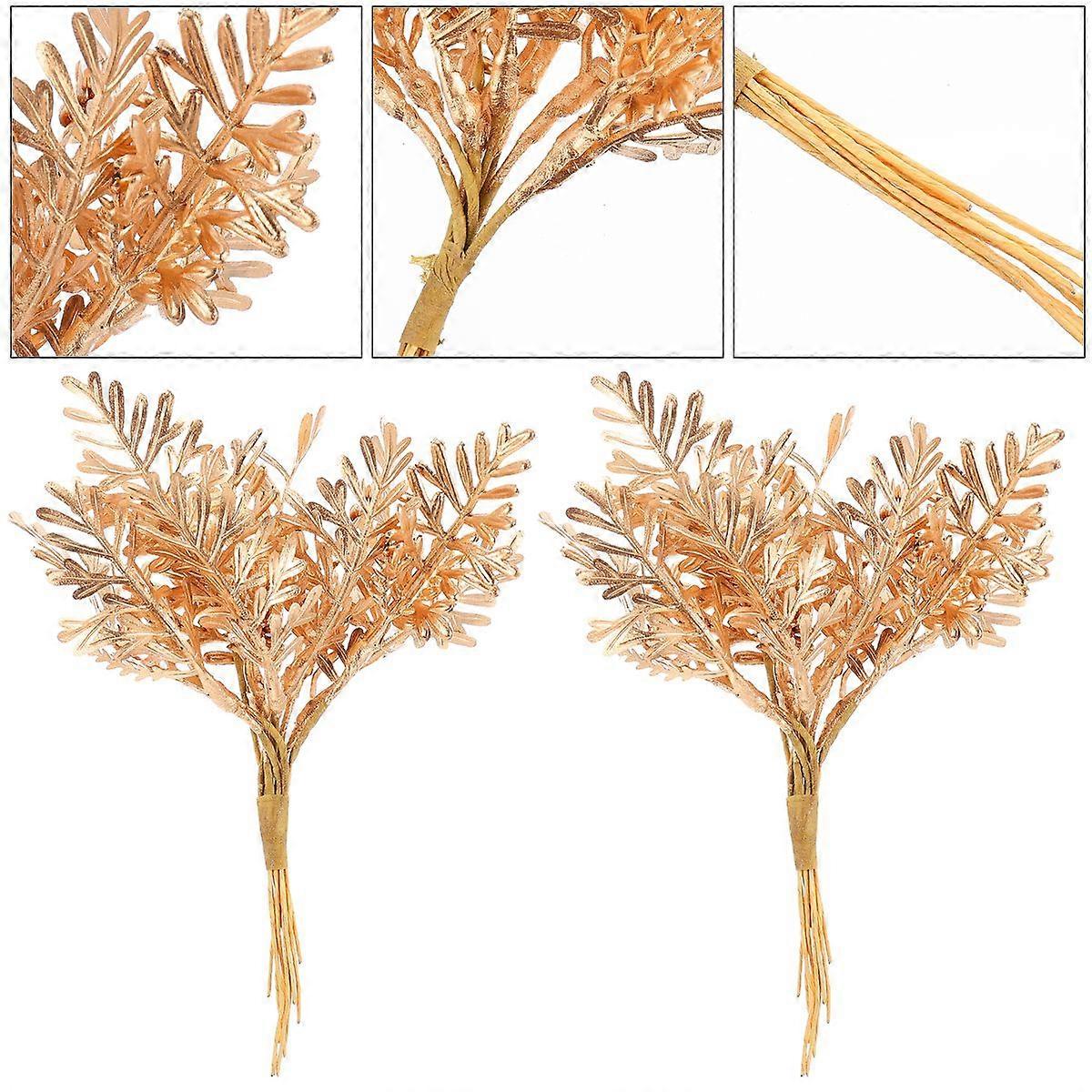 2pcs Artificial Pine Picks Artificial Plants Small Pine Picks for Flower Gift