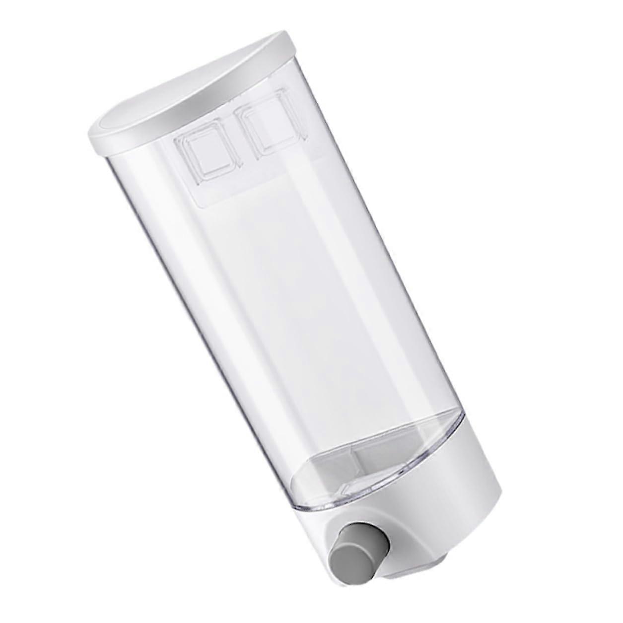 Wall Mounted Transparent Storage Jar For Coarse Cereals With Press Button Dispensing, Easy Installation