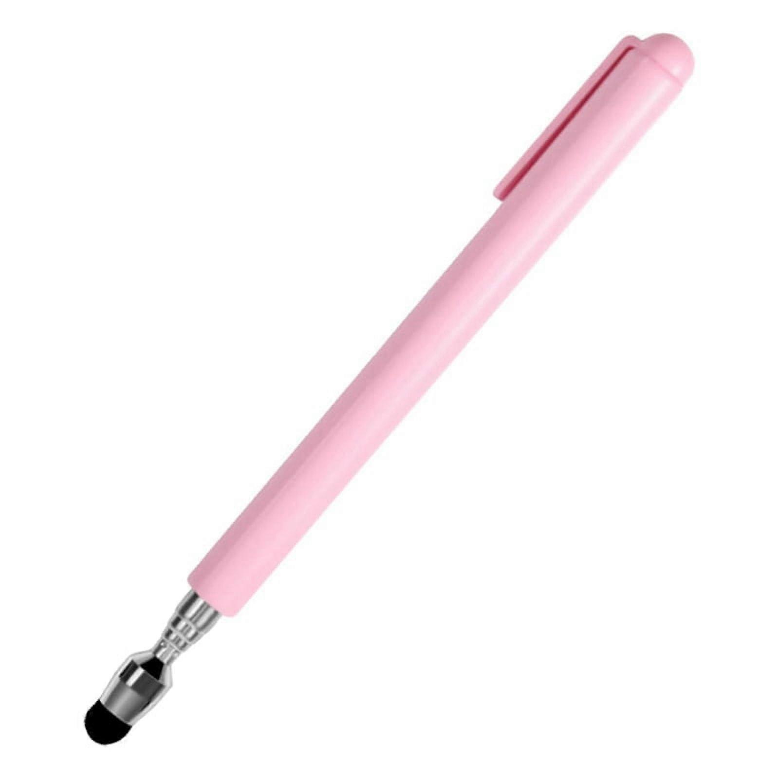 Universal Telescopic Stylus Pen for Touch Screens,Retractable Pointer Stick & with Special Flocking Tip (Pink)