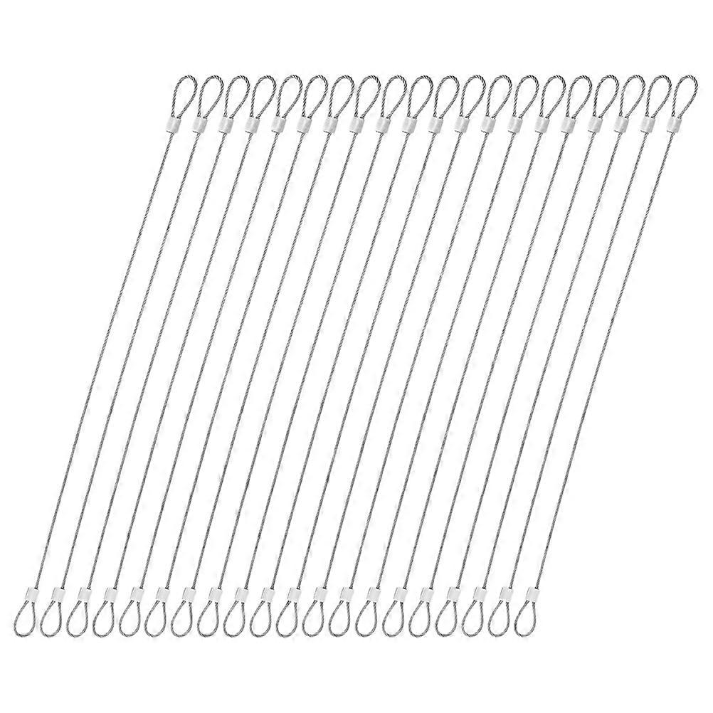 Security Cable Wire with Loop for Hanging 20Pcs Stainless Steel Wire Ropes