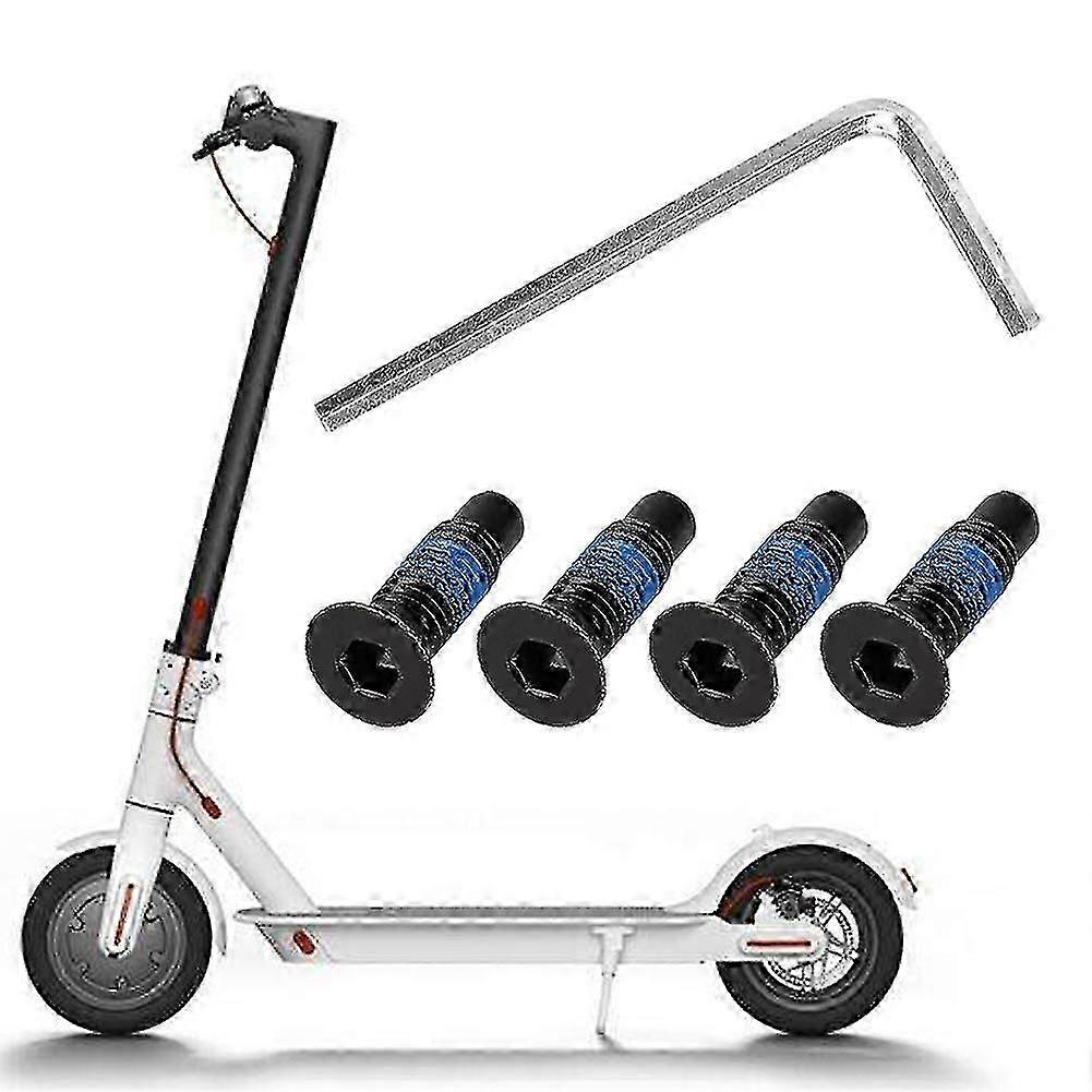 4/10pcs Electric Scooter Screw Set Mounting Screw Kit With Wrench For Ninebot Max G30 ES Front Fork Tube Pole To Base Part