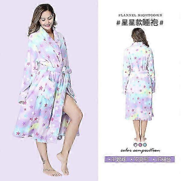 Purple women's robe with adjustable outer strap, heat-locking and practical