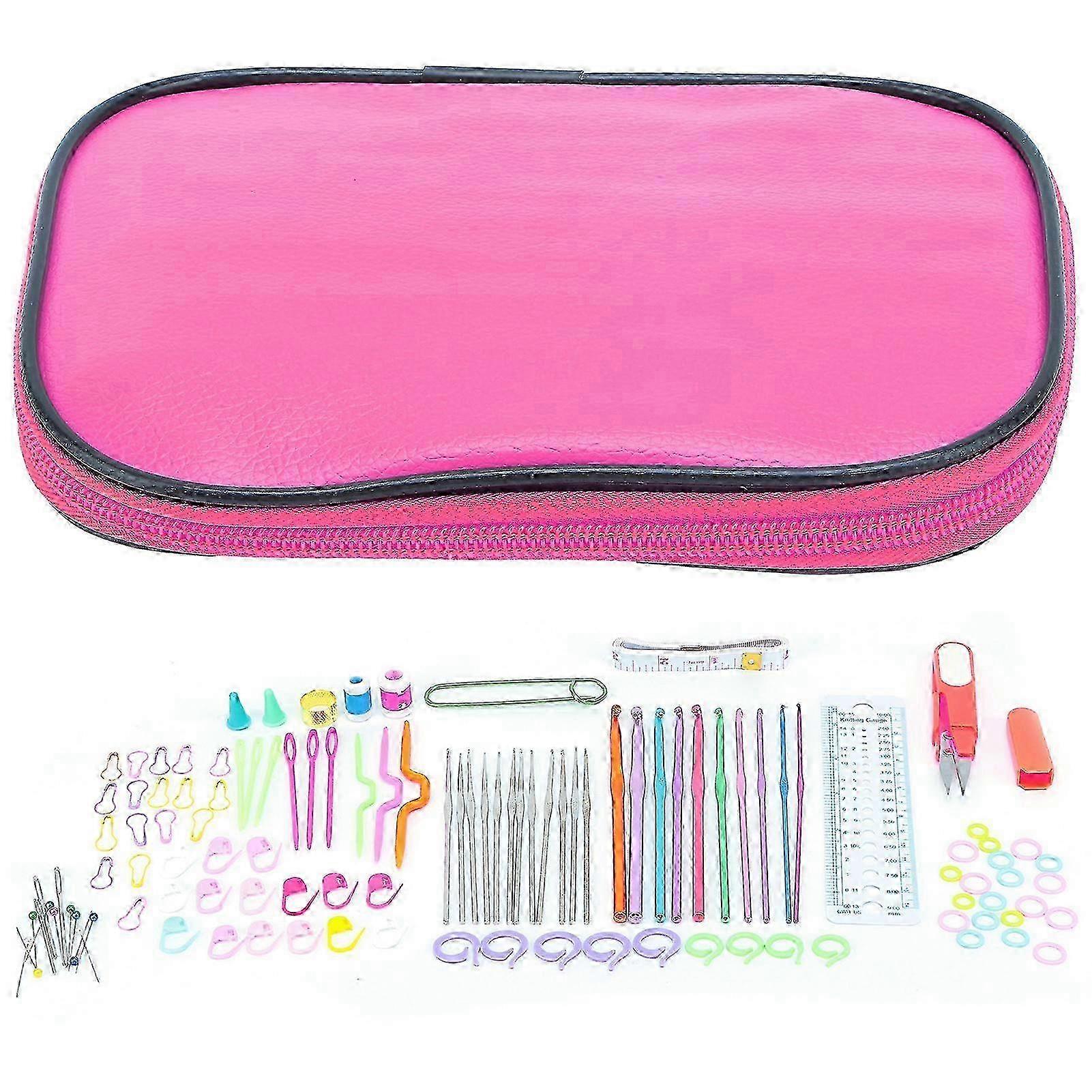 100 Pcs Crochet Hooks Set with Small Accessories for Knitting Beginners