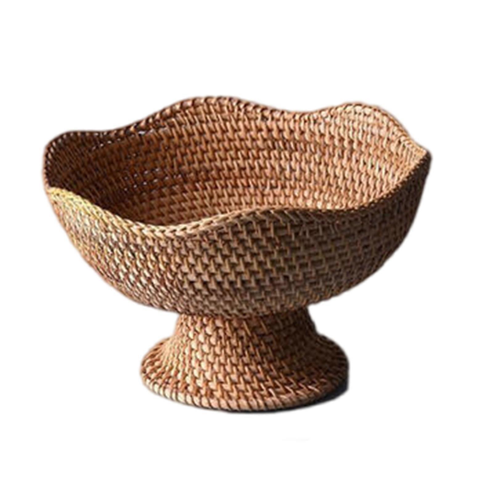 Thin Interlaced Fruit Basket Multipurpose Kitchen Planner For Bread Almonds Snackies Dining Table Decoration  S
