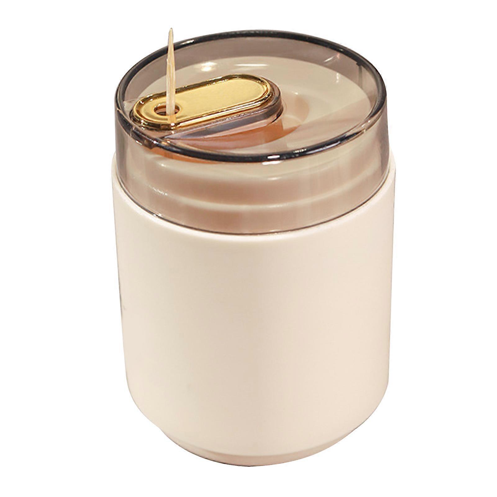 Press Toothpick Box Automatic Eject Dispenser Plastic Storage Container for Home Restaurant