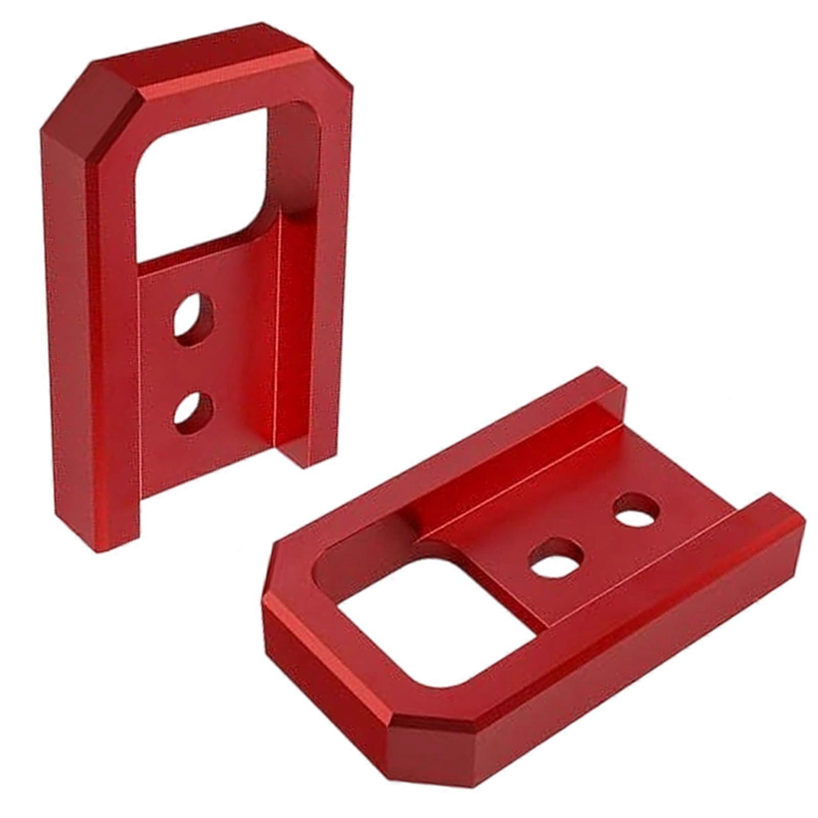 2Pcs Red Accented Recovery Hooks Aluminum Alloy Construction Enhanced Durability Upgrades for Select Model Multicolor