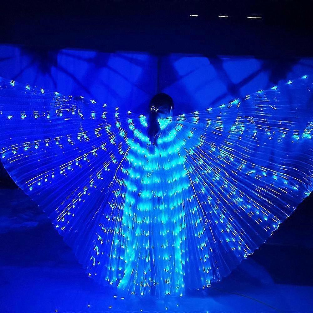 Glowing LED Fairy Wings with Sticks for Dance and Costume Use