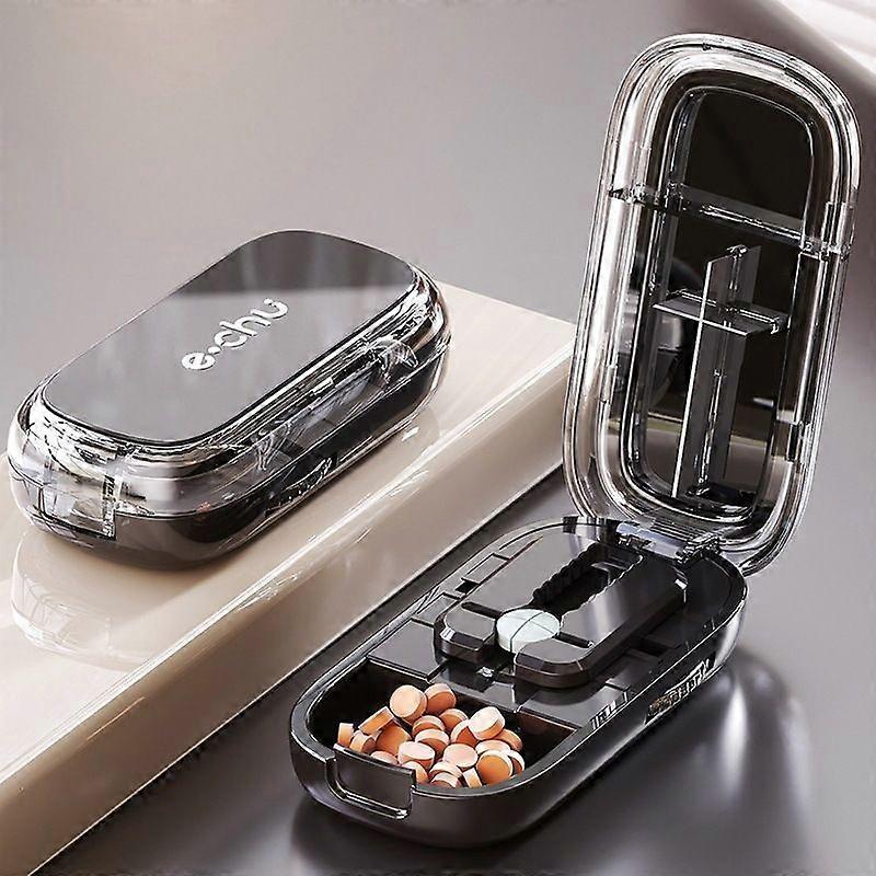 Tablet cutter storage box, portable medicine tablet, dust-proof baffle, storage device, crusher, tablet cutter