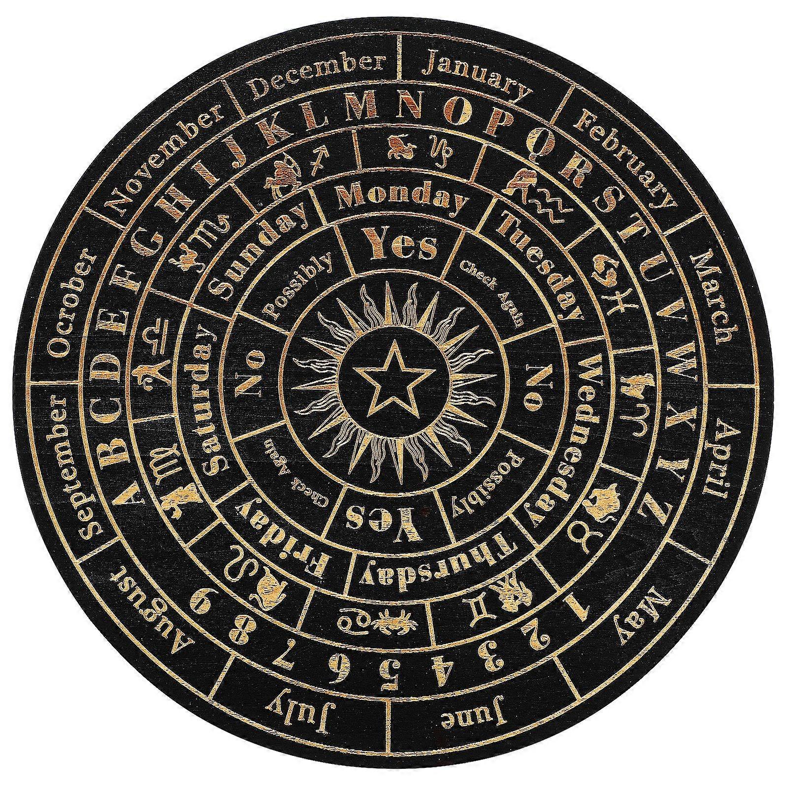 Pendulum Board Divination Board Decorative Wooden Message Pads Home Decor