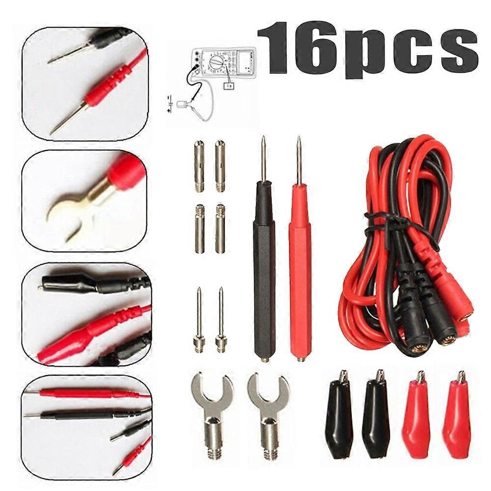 16pcs/Set Multifunction Digital Multimeter Test Probes Voltage Meter Cable