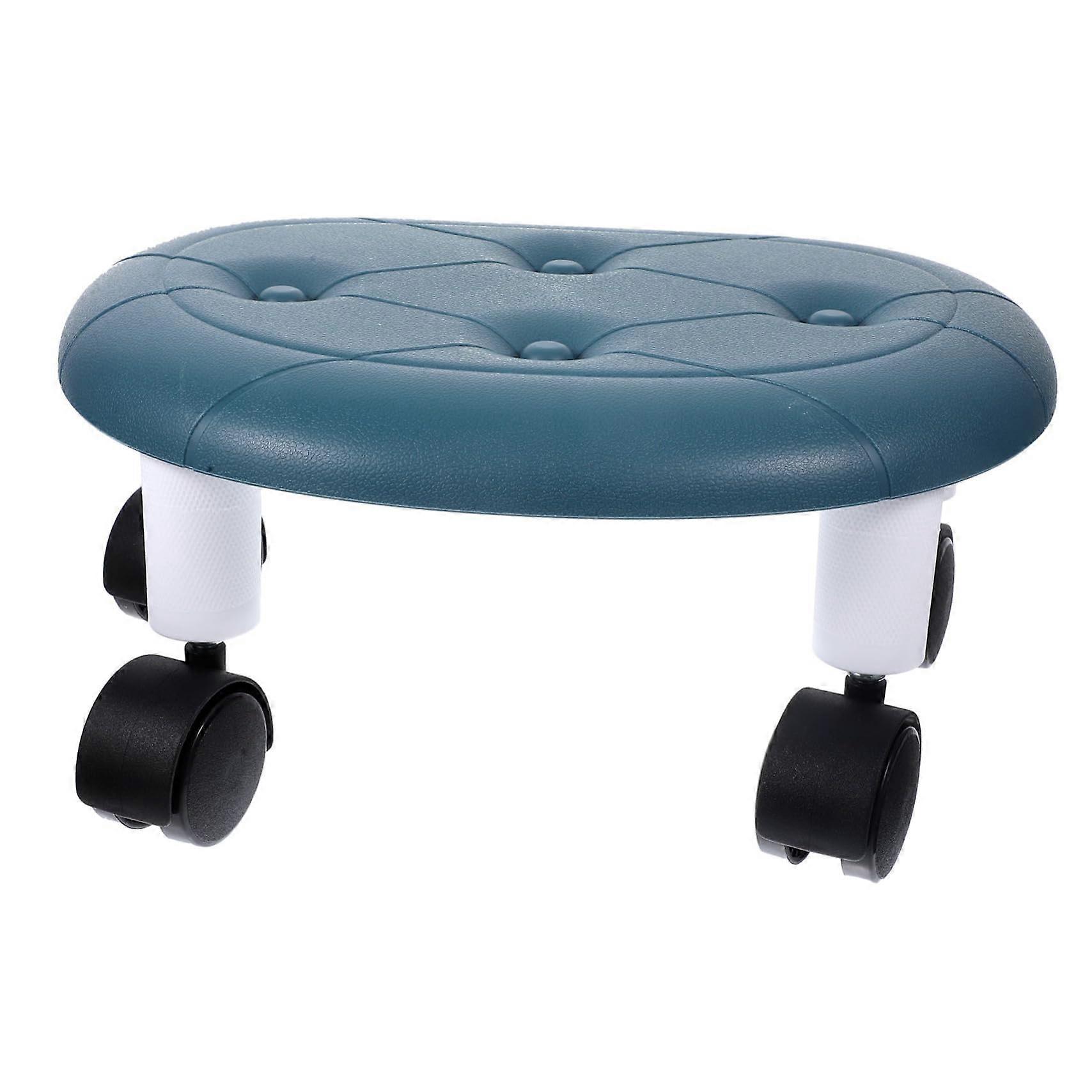Low Height Rolling Shoe Stool with Swivel Wheels for Garage, Desk and Portable Use