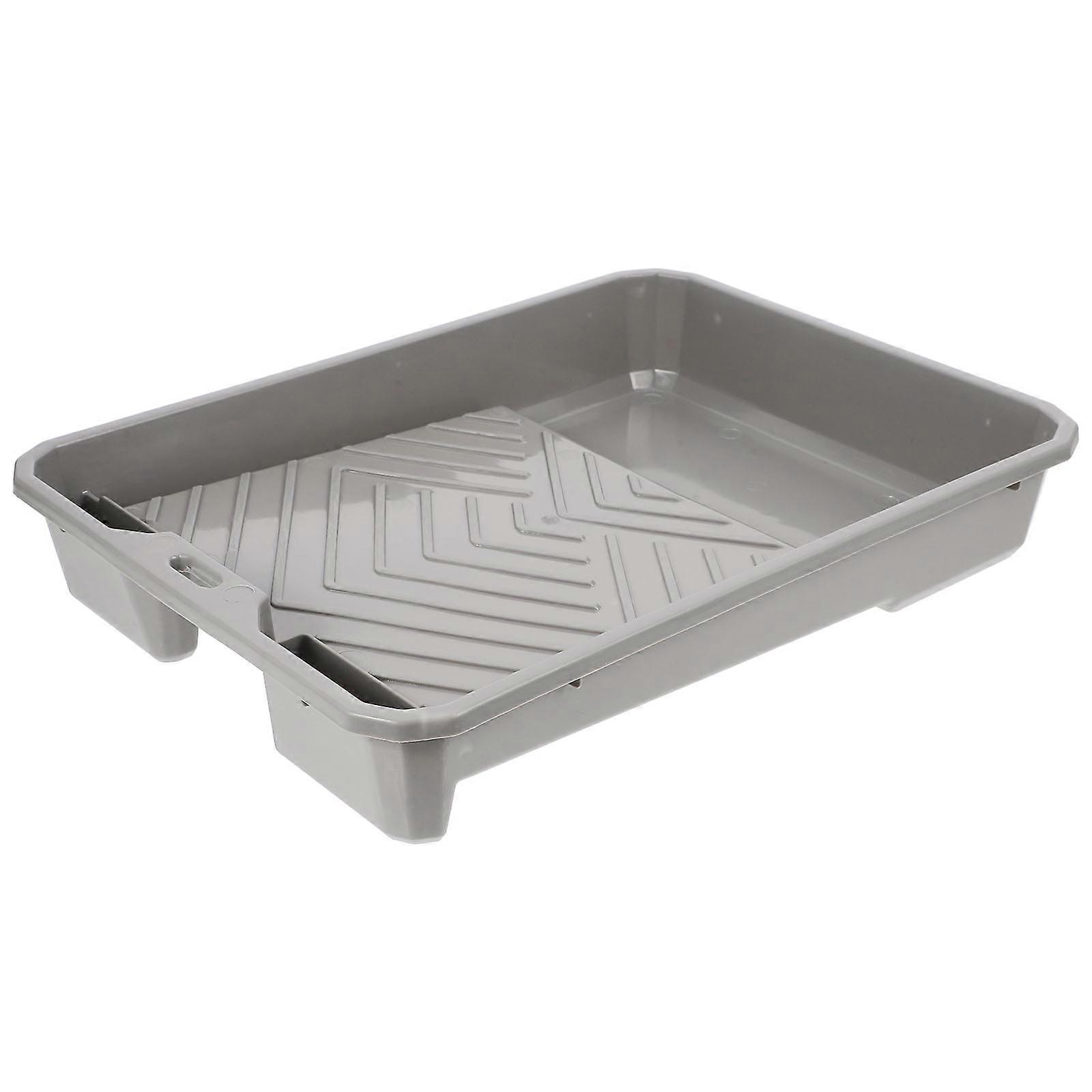 Grey ABS Paint Tray for Storage Lightweight Durable and Practical for Various Paints Efficient Use 7.5 x 4.2 inches