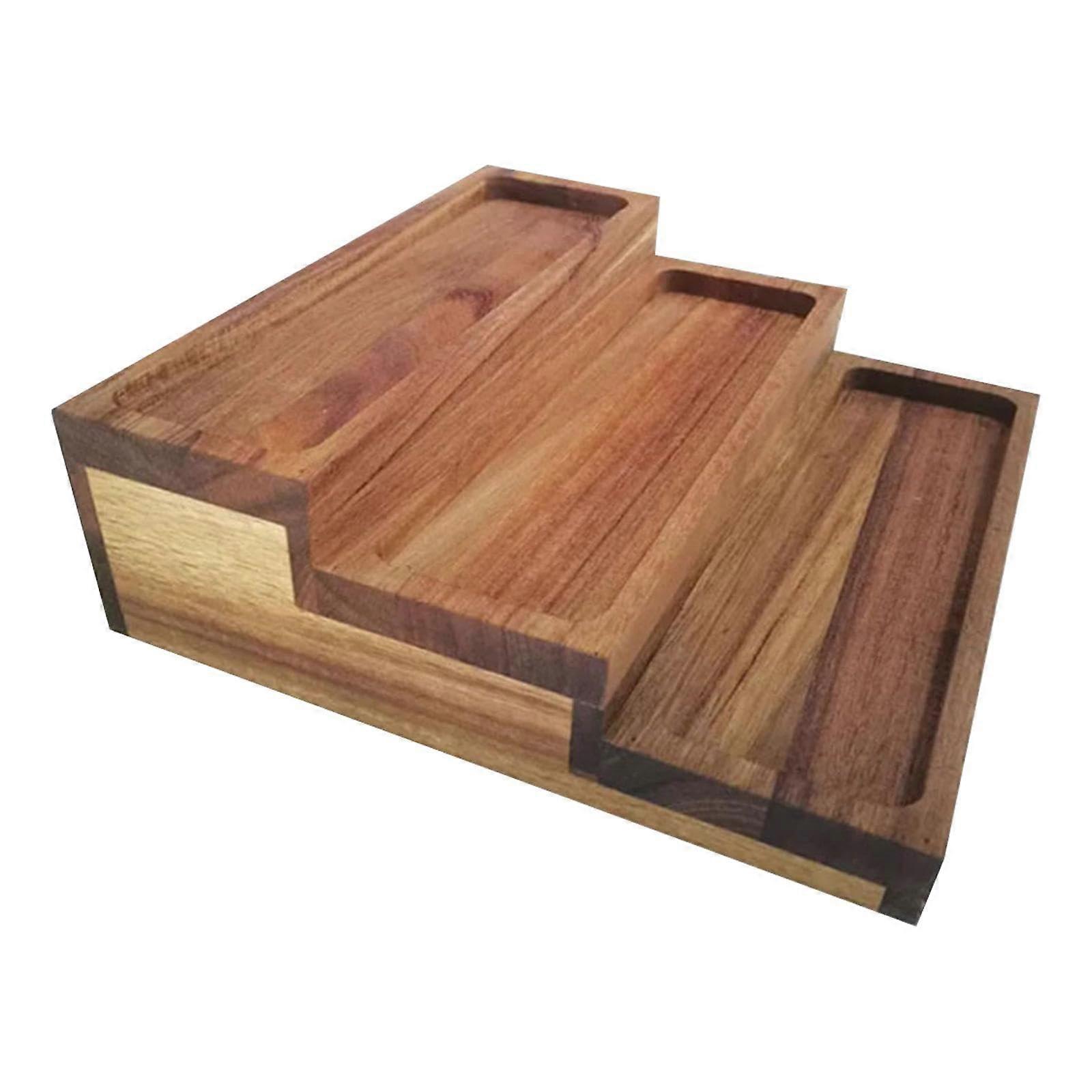 3 Tier Bamboo Spice Rack Organizer for Kitchen Countertop and Pantry Storage Shelf