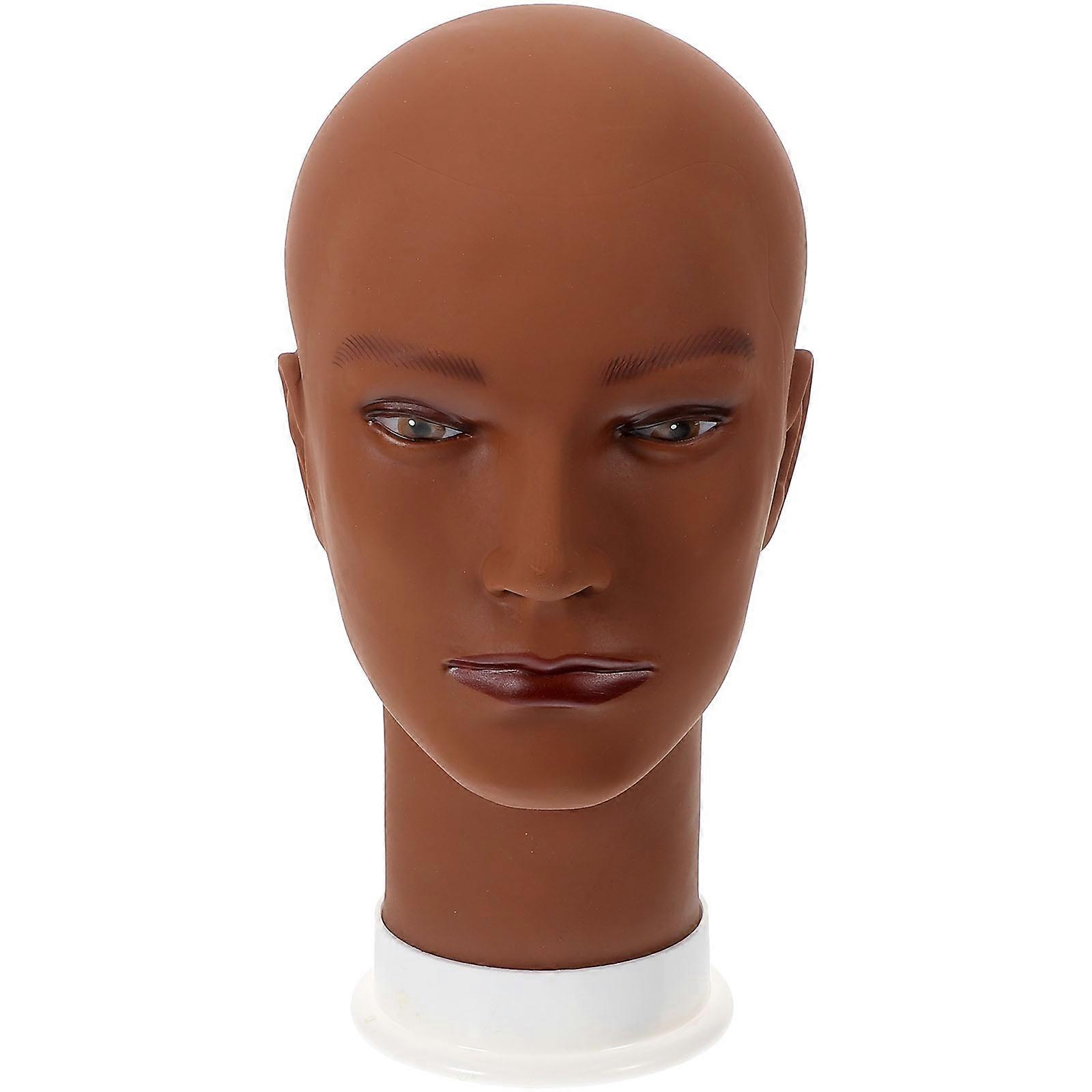 Wig Display Stand for Styling 2Pcs Dark Brown PVC Mannequin Head