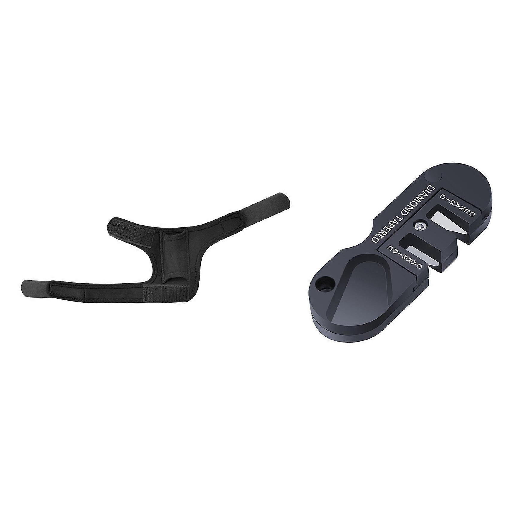 Portable Mini Knife Multifunction Sharpener with Wrist Flashlight Holsters Durable Diving Flashlight